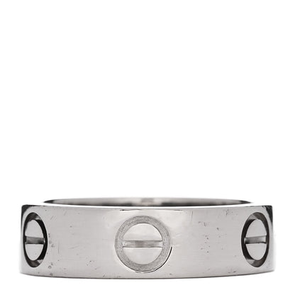 Cartier 18K White Gold 5.5mm LOVE Ring 50 5.5 3 of 4