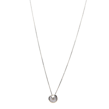 Cartier 18K Yellow Gold Diamond Mother of Pearl XS Amulette de Cartier Pendant Necklace 1 of 6