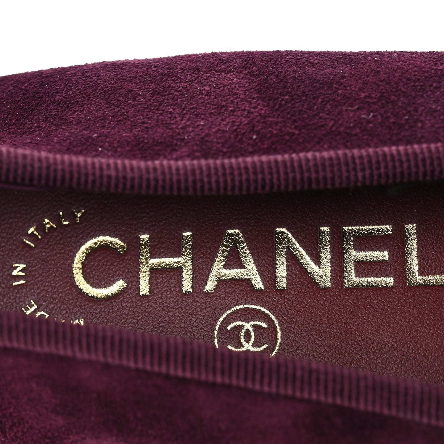 Chanel Suede Calfskin Patent Cap Toe CC Ballerina Flats 36 Burgundy 9 of 11