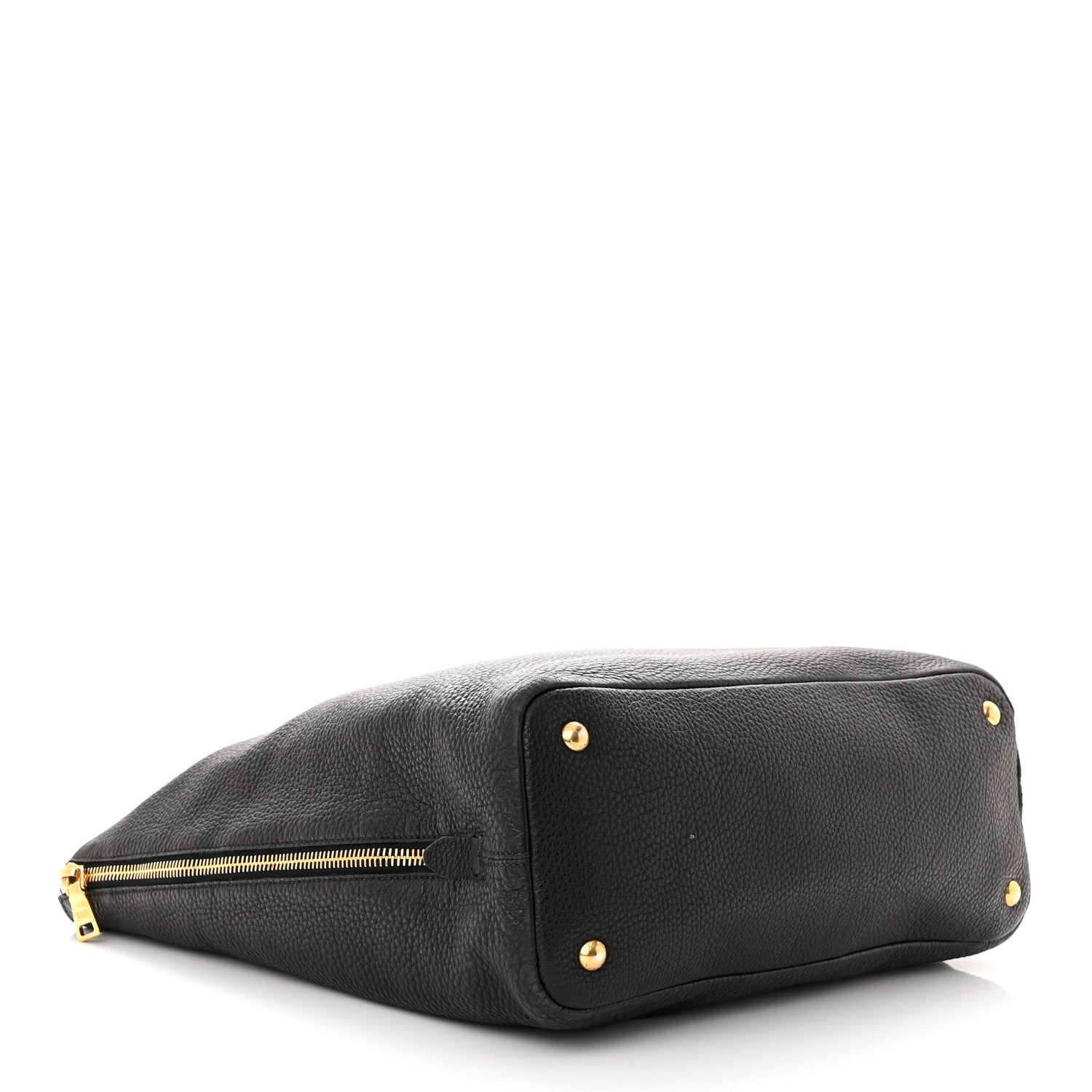 Prada Vitello Daino Side Zip Tote Black 4 of 12