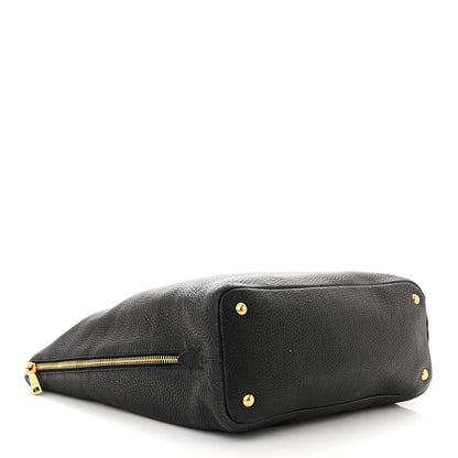 Prada Vitello Daino Side Zip Tote Black 4 of 12