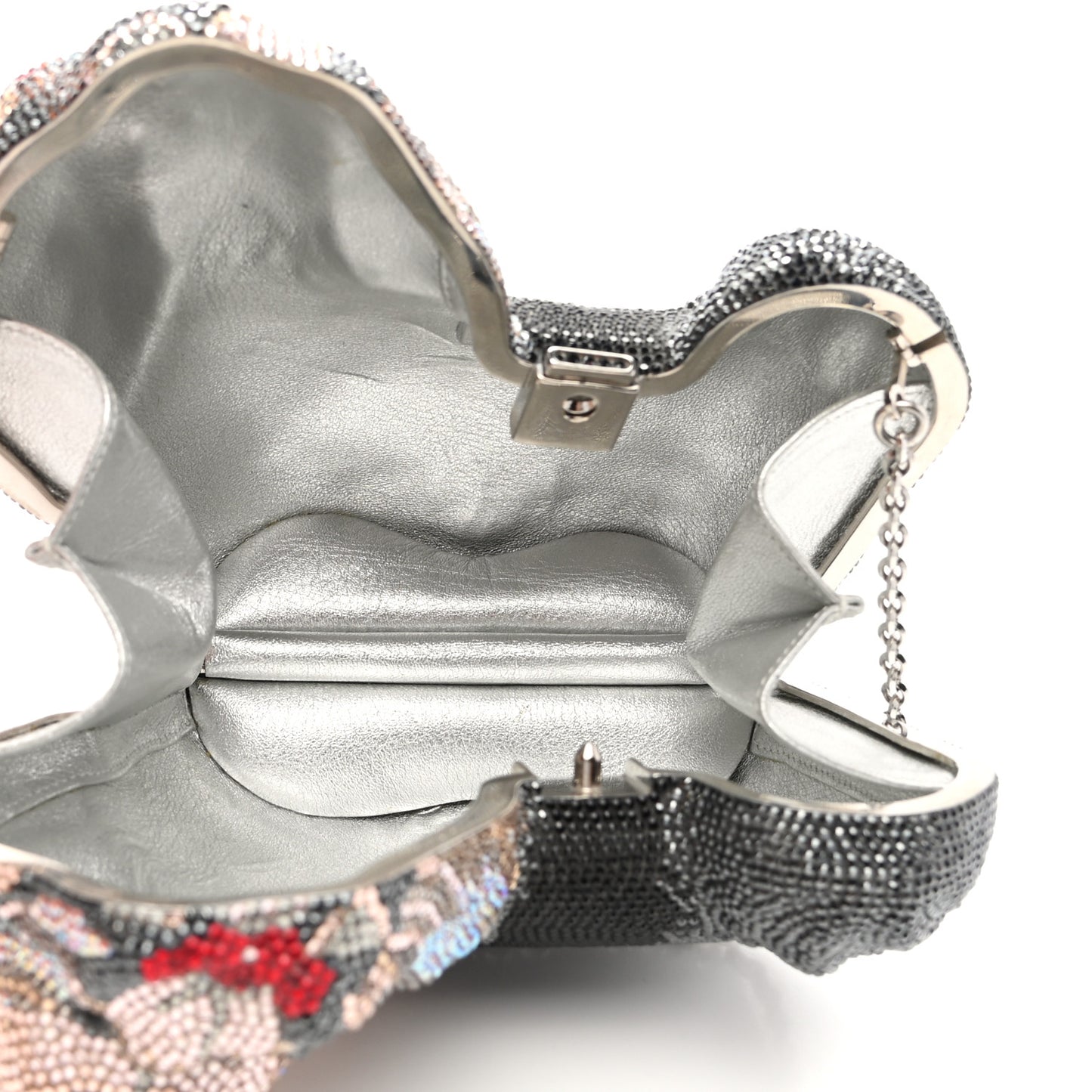 Crystal Yorkie Charlie Perla Minaudiere Clutch