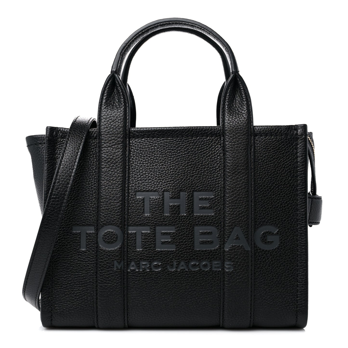 Grained Calfskin Small The Tote Bag Black