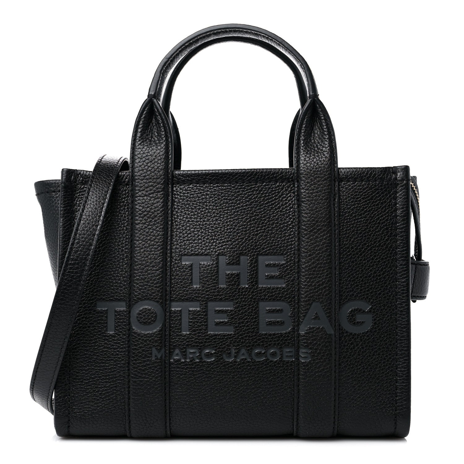 Marc Jacobs Grained Calfskin Small The Tote Bag Black 1 of 10