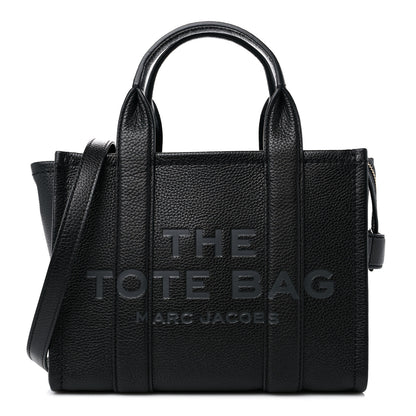 Marc Jacobs Grained Calfskin Small The Tote Bag Black 1 of 10