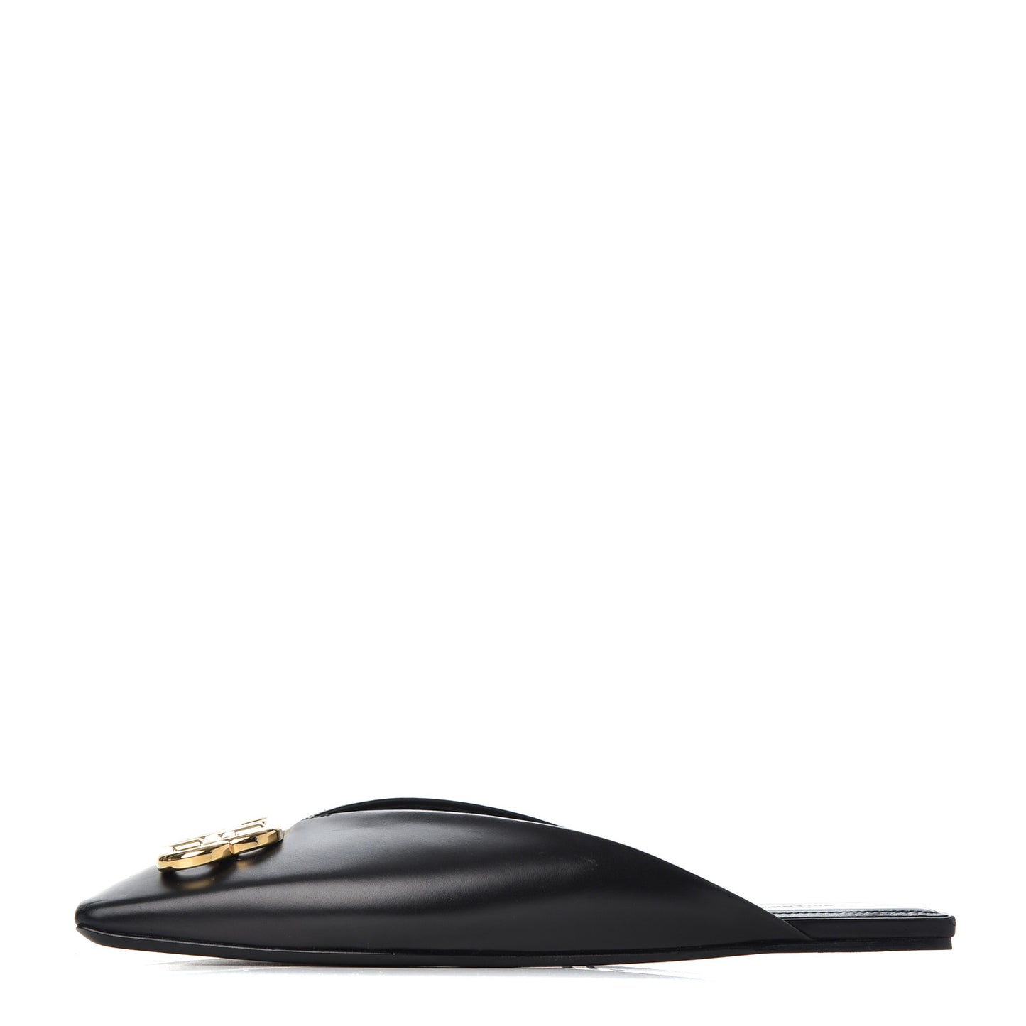 Soft Calfskin Double Square BB 5mm Mules 38 Black