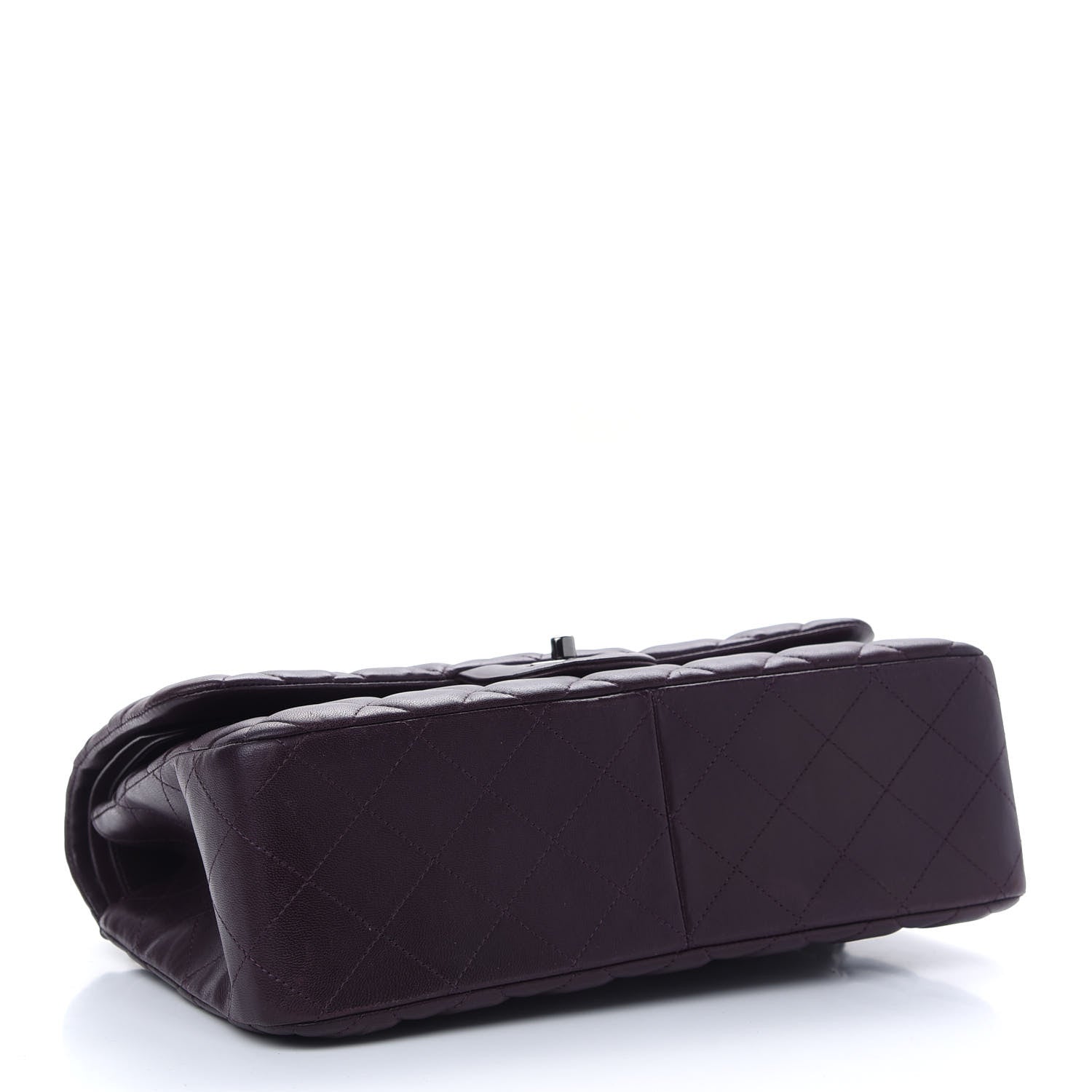 Chanel Lambskin Quilted Jumbo Double Flap Purple 4 of 9
