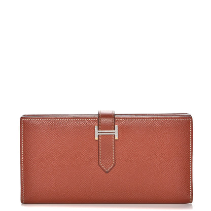Hermes Epsom Bearn Gusset Wallet Brique 1 of 7