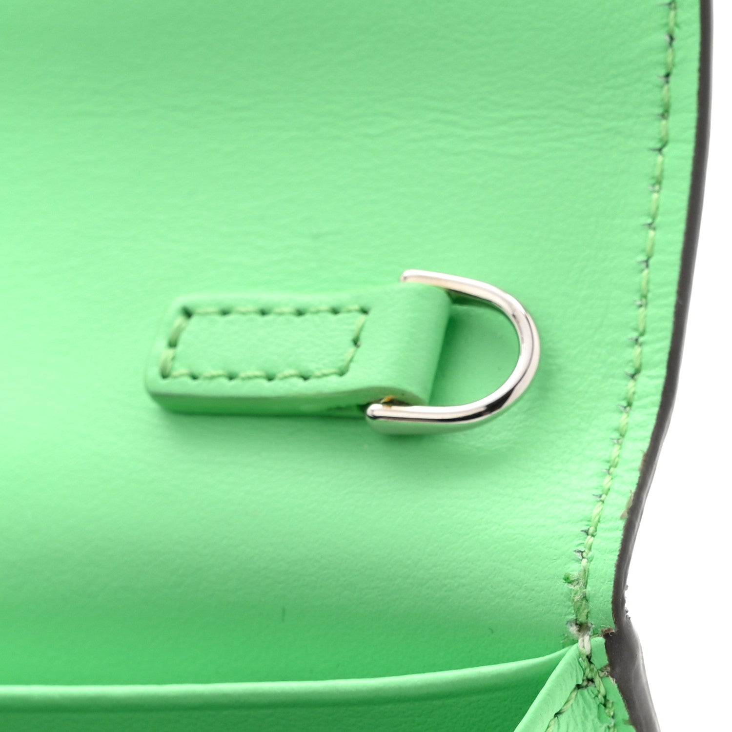 Fendi Vitello King Cruise FF Diamonds Continental Envelope Wallet On Chain Latte Edamame 11 of 11