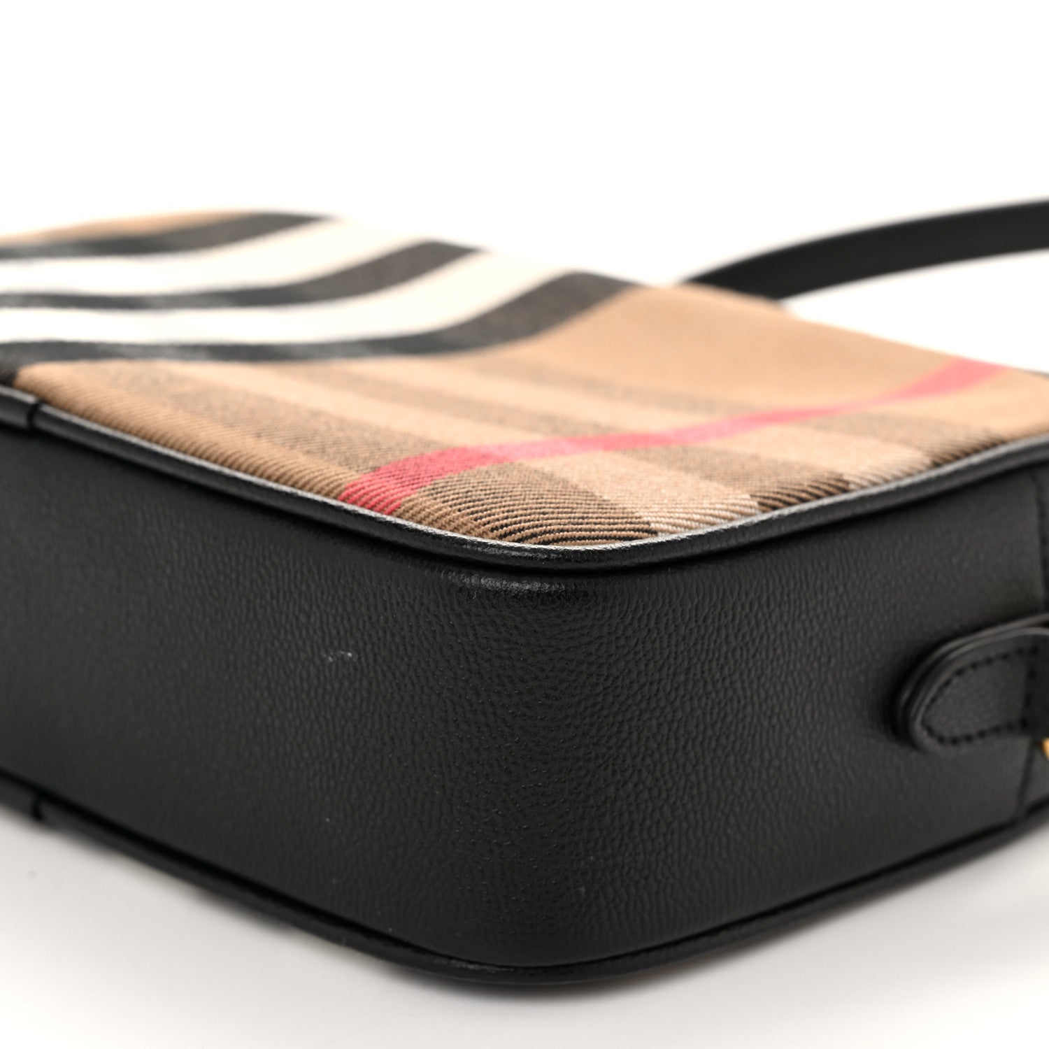 Burberry Giant Check Calfskin Small Camera Bag Black 9 of 9
