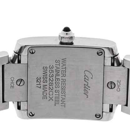 Cartier Stainless Steel Diamond Bezel 20mm Tank Francaise Quartz Watch 4 of 5