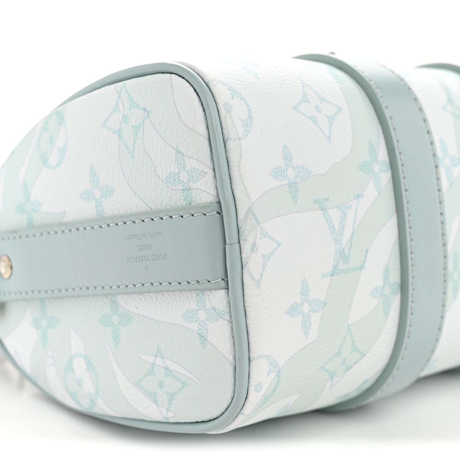Louis Vuitton Monogram Aquagarden Keepall Bandouliere 25 Crystal Blue 8 of 9