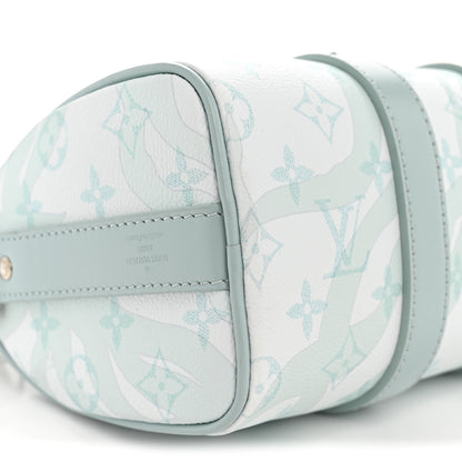 Louis Vuitton Monogram Aquagarden Keepall Bandouliere 25 Crystal Blue 8 of 9
