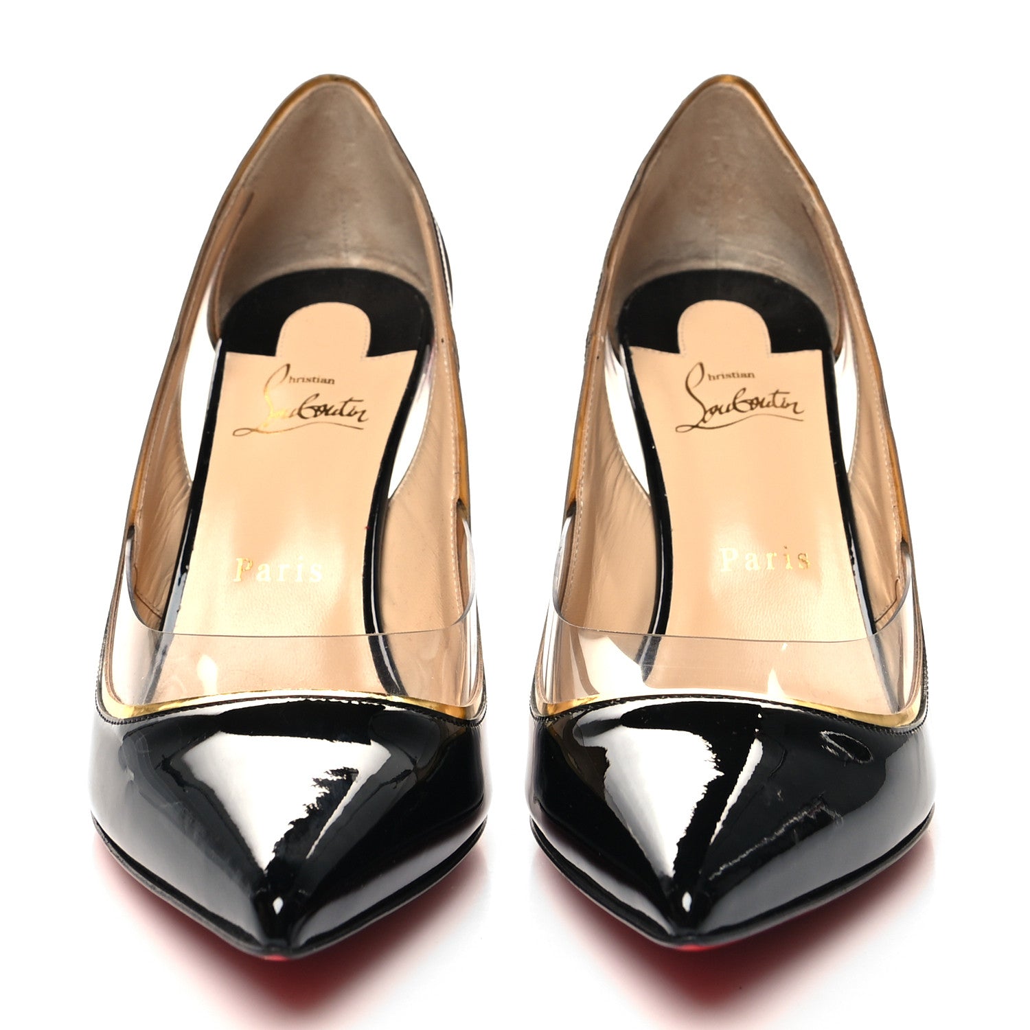 Christian Louboutin Patent PVC Specchio Cosmo 554 80 Pumps 39 Black 2 of 9