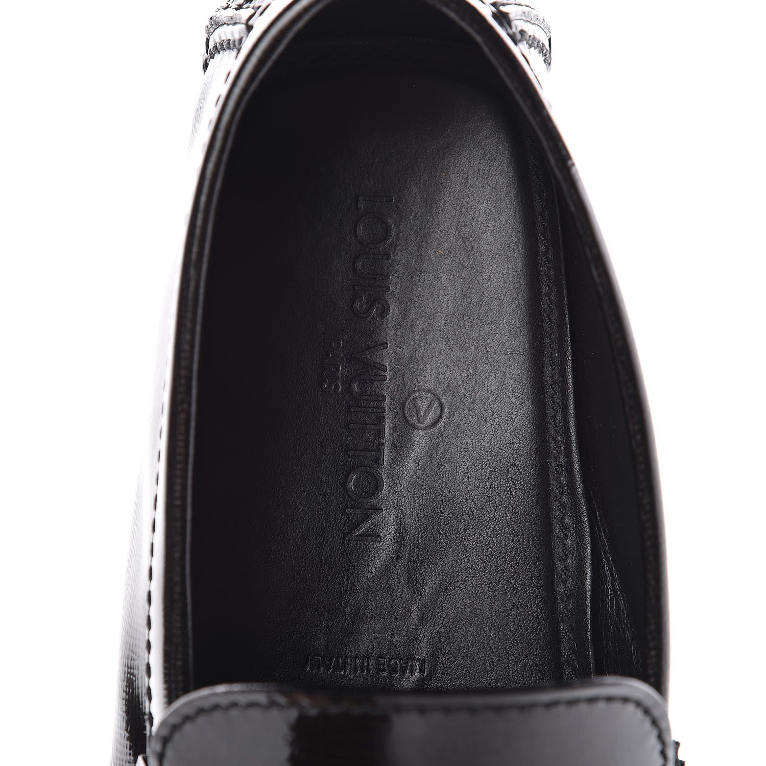 Louis Vuitton Patent Taiga Monte Carlo Moccasin Loafers 13 Black 7 of 10