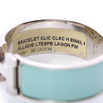 Hermes Enamel Wide Clic Clac H Bracelet PM Lagon 5 of 6