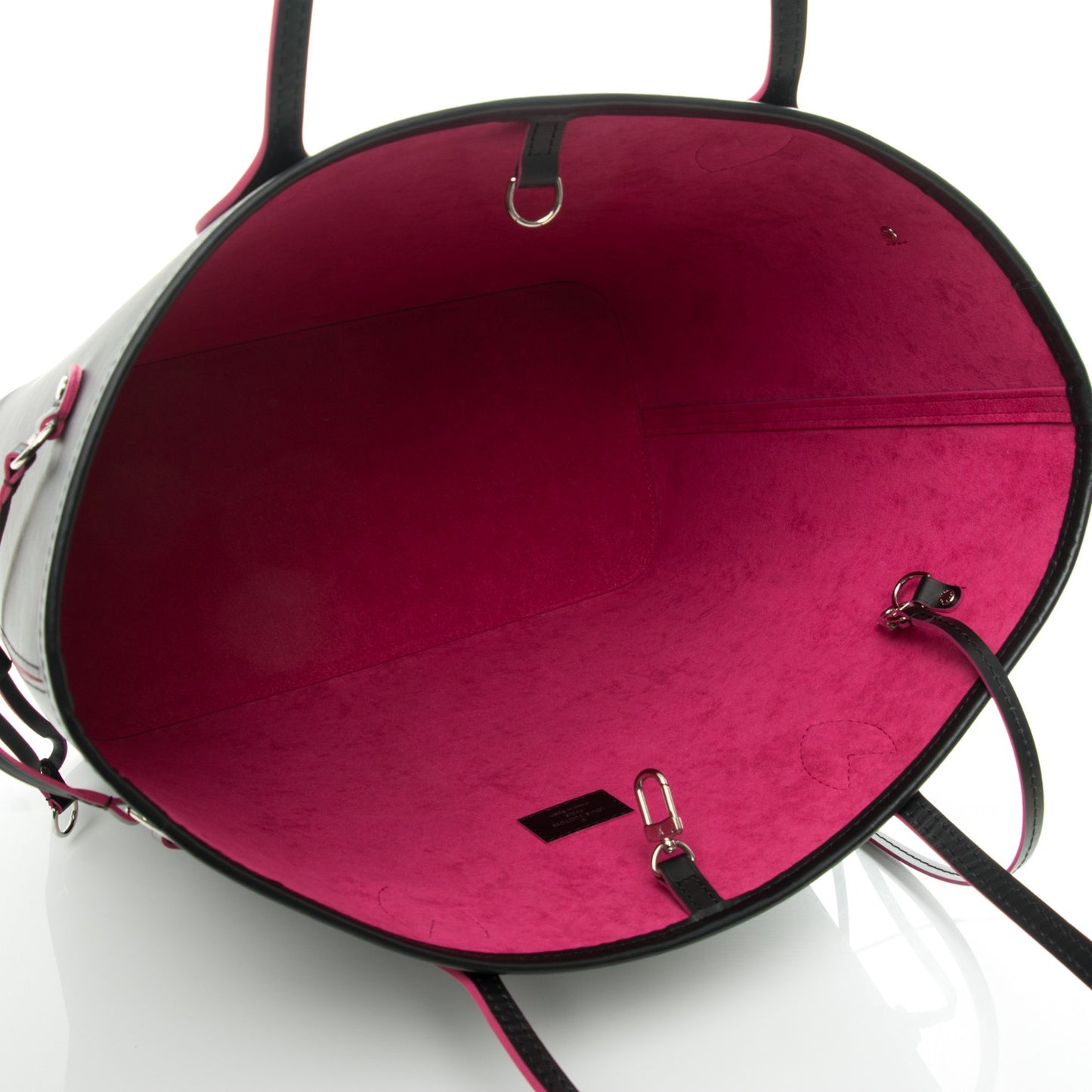 Epi Neverfull MM Black Hot Pink