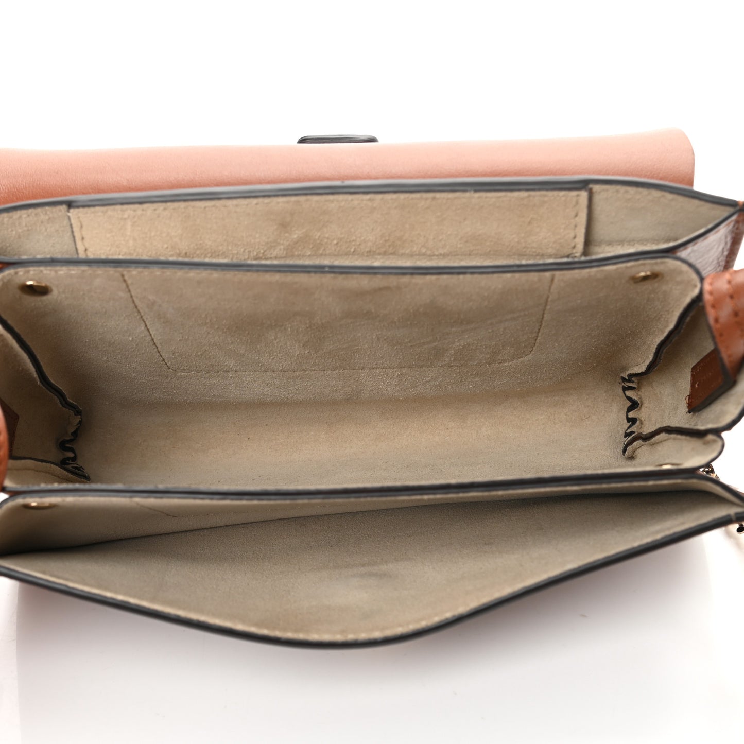 Suede Calfskin Small Faye Shoulder Bag Tobacco