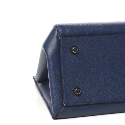 Celine Drummed Calfskin Medium Edge Shoulder Bag Navy 8 of 10