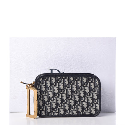 Christian Dior Oblique Diorquake Clutch Blue 7 of 7
