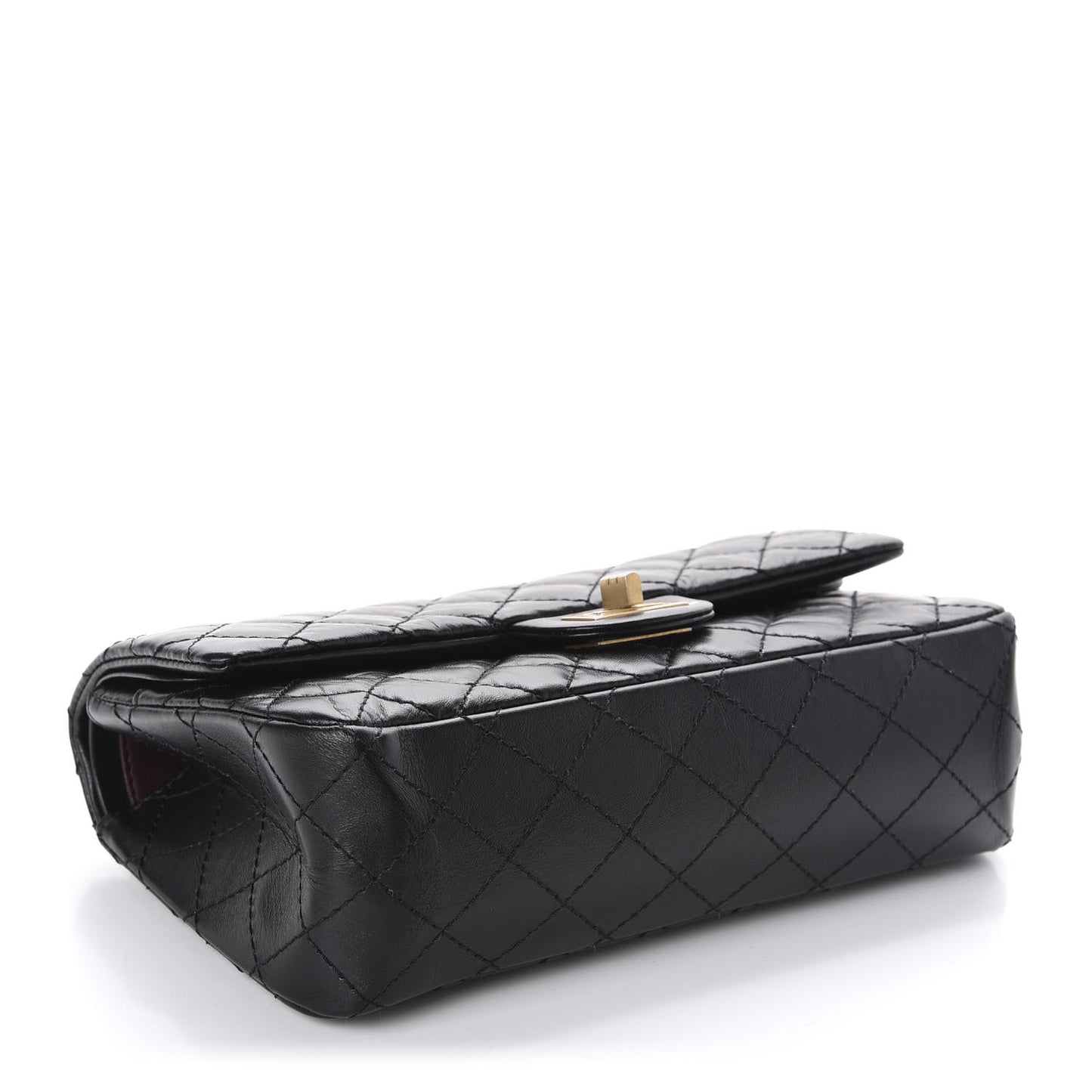 Aged Calfskin Quilted 2.55 Reissue 225 Flap Black