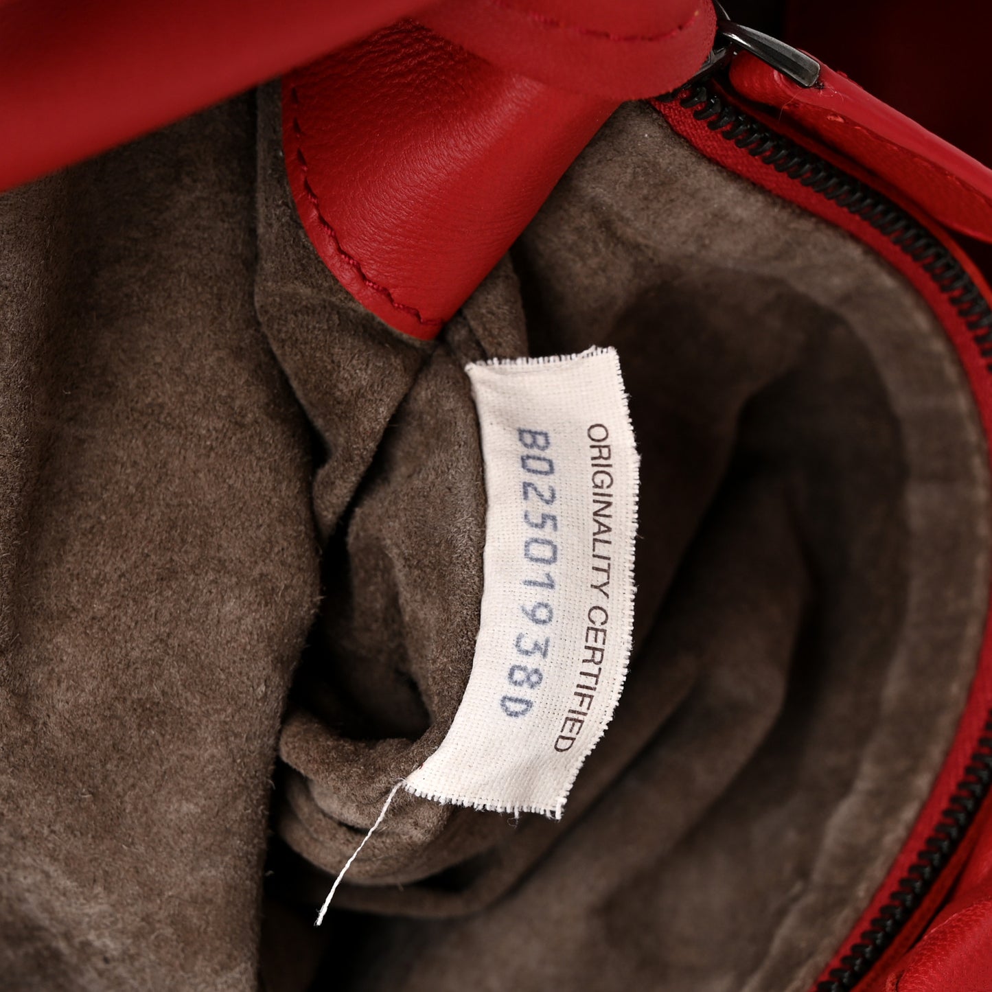 Nappa Intrecciato Flap Satchel Red