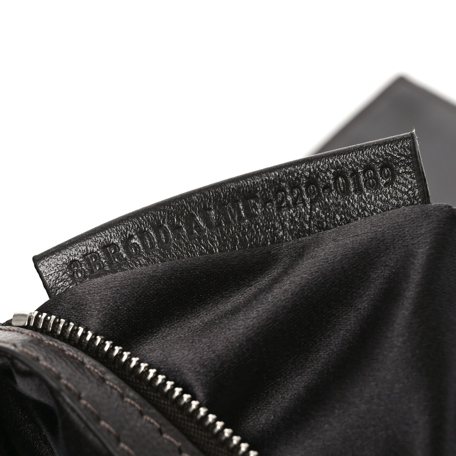 Fendi Sequin Paillettes Capretto Lucido Baguette Argento Moro 7 of 10