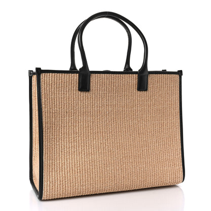 Versace Raffia Studded La Medusa Large Tote Beige 3 of 8