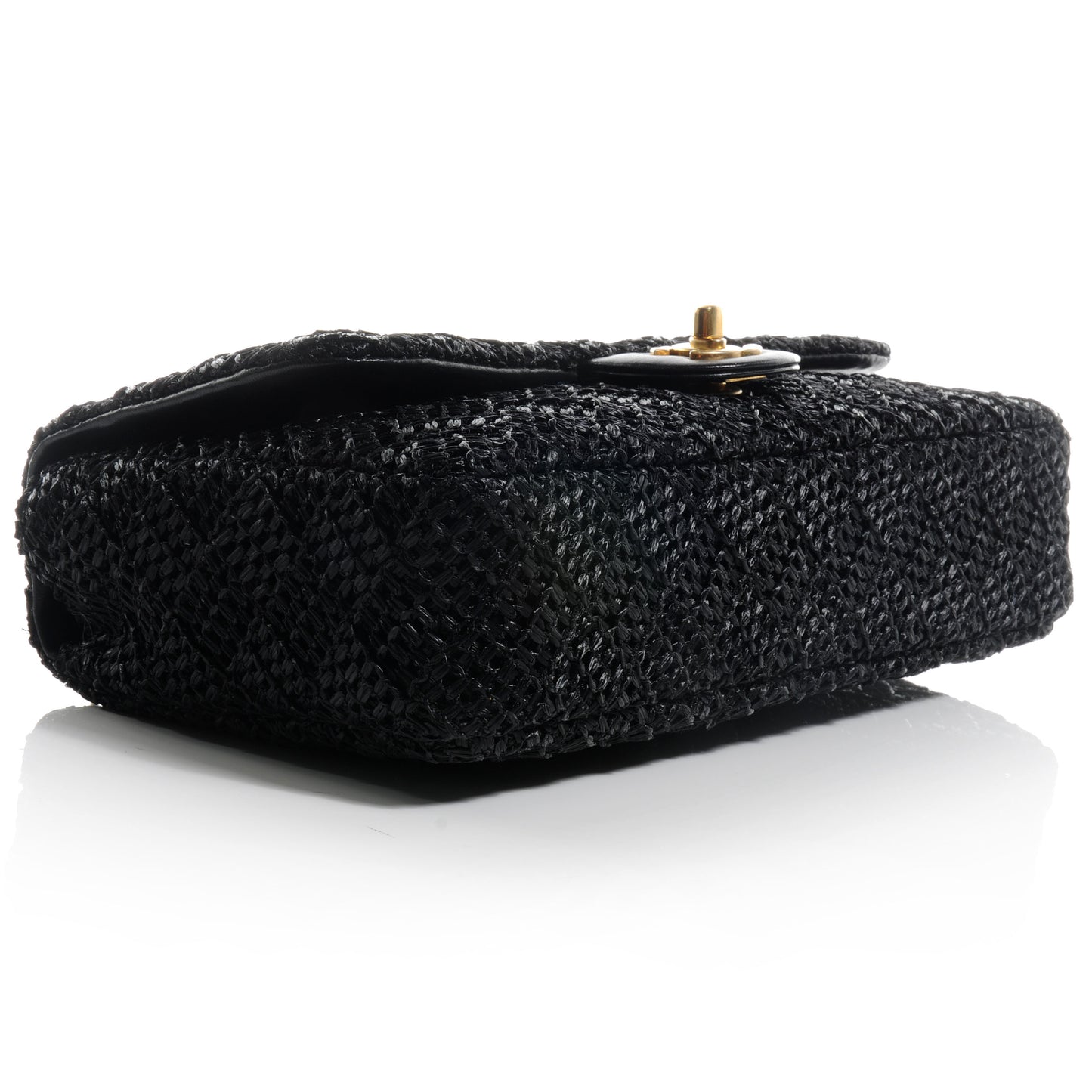 Woven Nylon Medium Flap Black