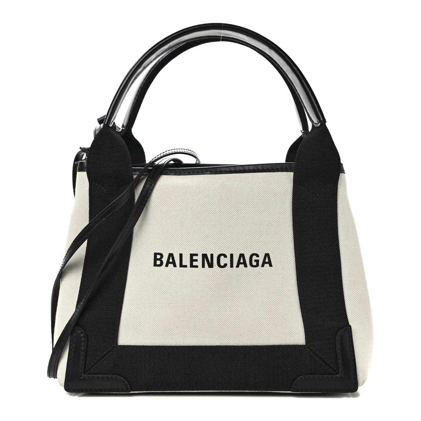 Cotton Canvas Satin Calfskin XS White Black