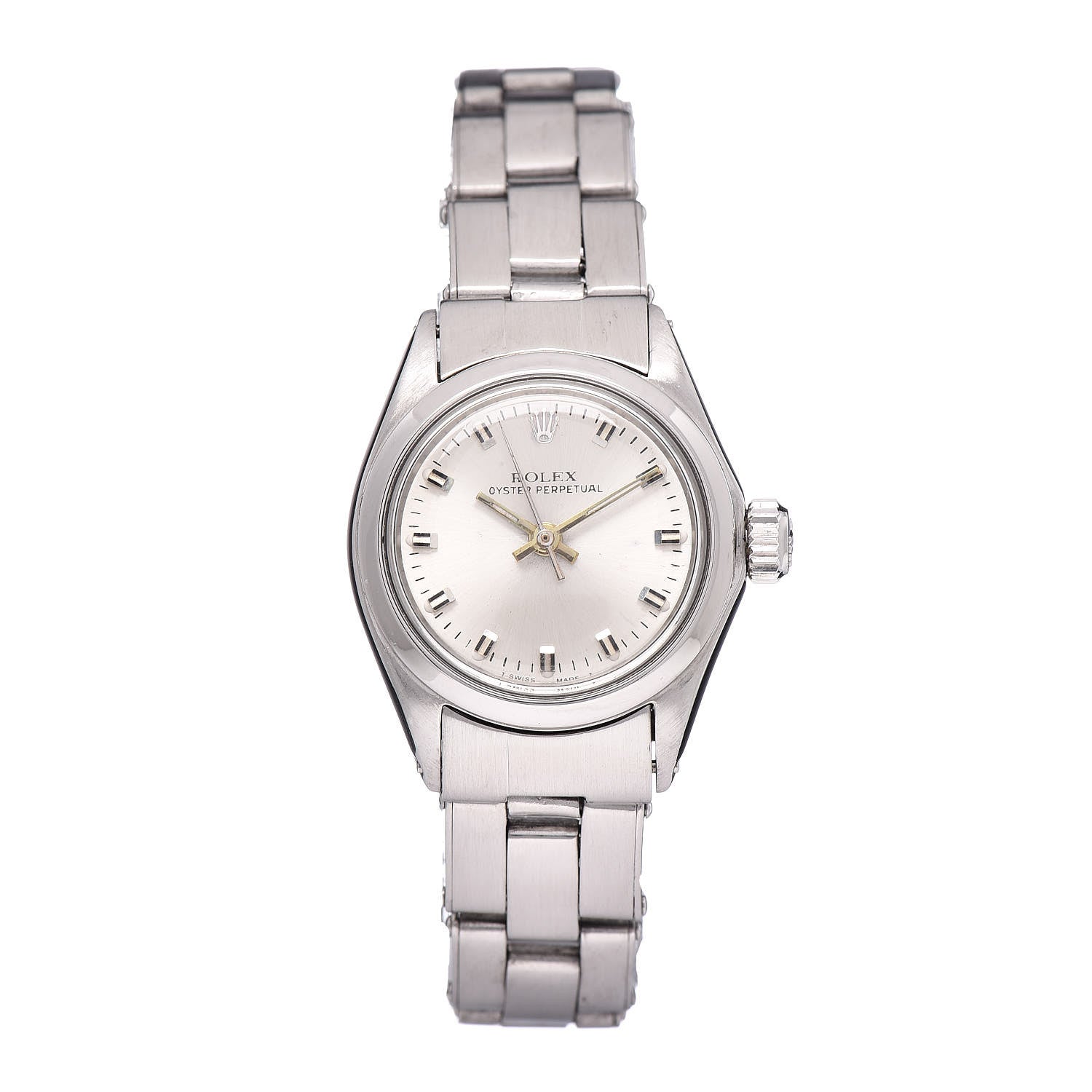 Rolex Stainless Steel 25mm Oyster Perpetual Watch Silver 6618 1 of 8