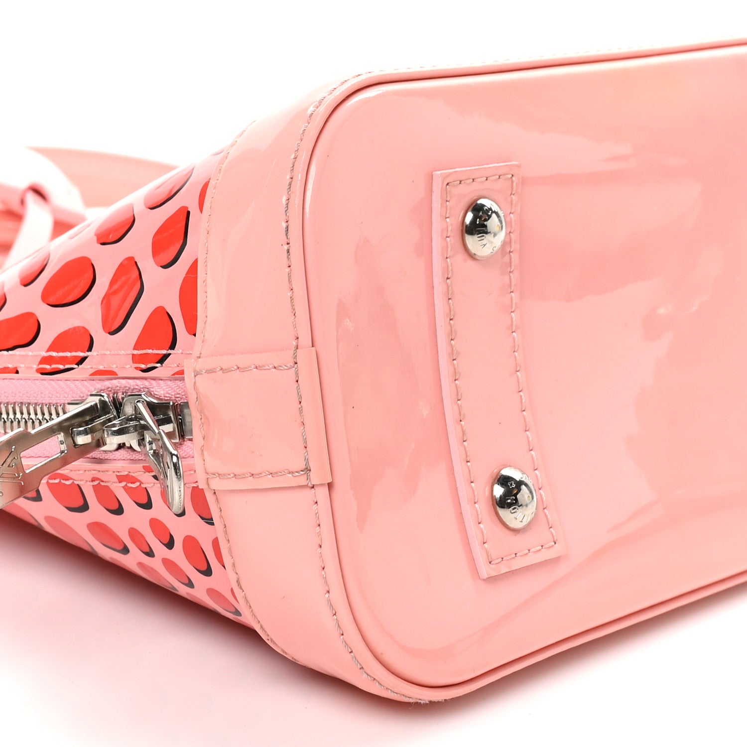Louis Vuitton Vernis Jungle Dots Alma BB Sugar Pink Poppy 8 of 11