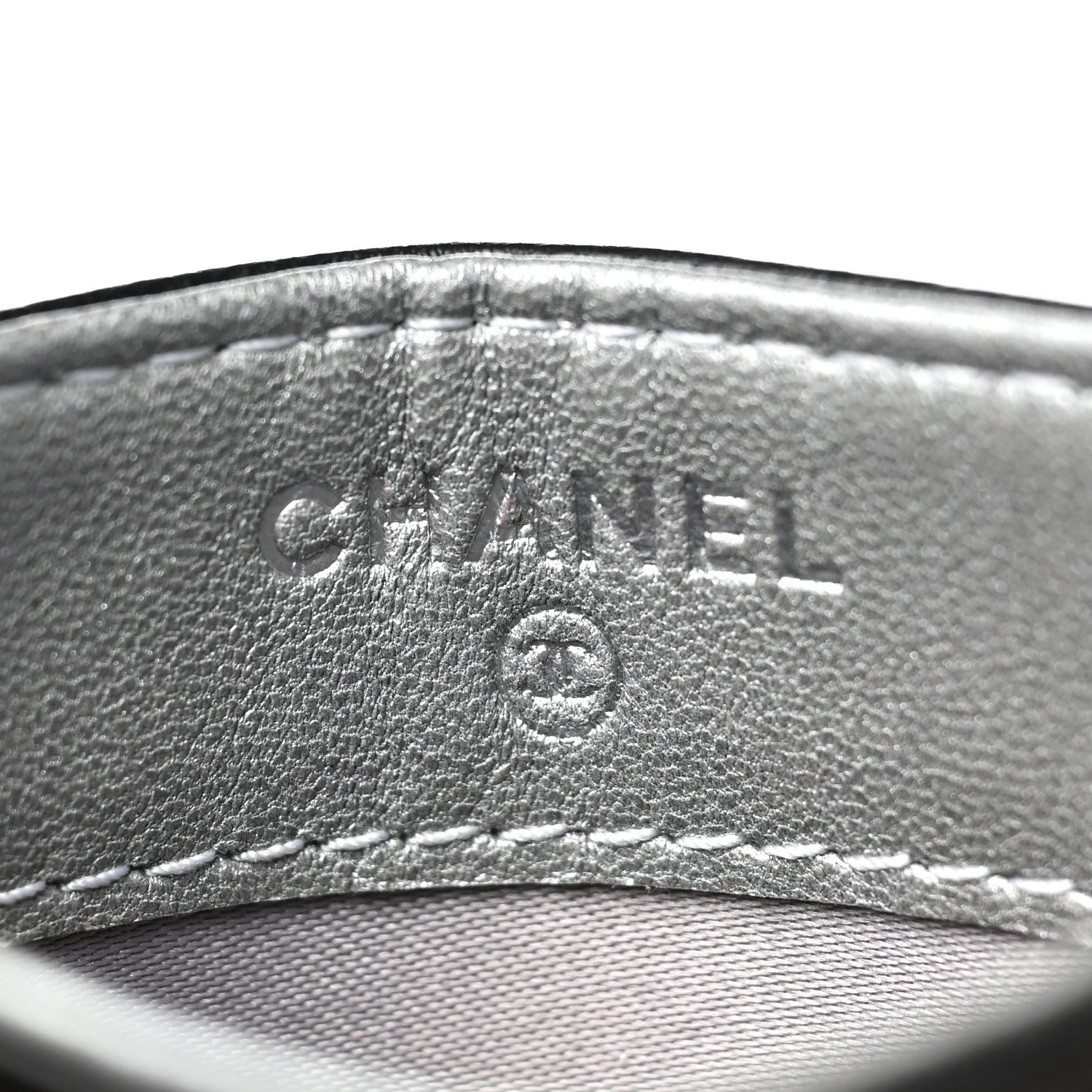 Chanel Lambskin Camellia Embossed Card Holder Black 6 of 10