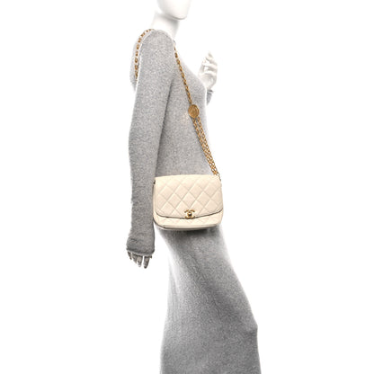 Chanel Lambskin Quilted CC Coin Flap Bag White 2 of 10
