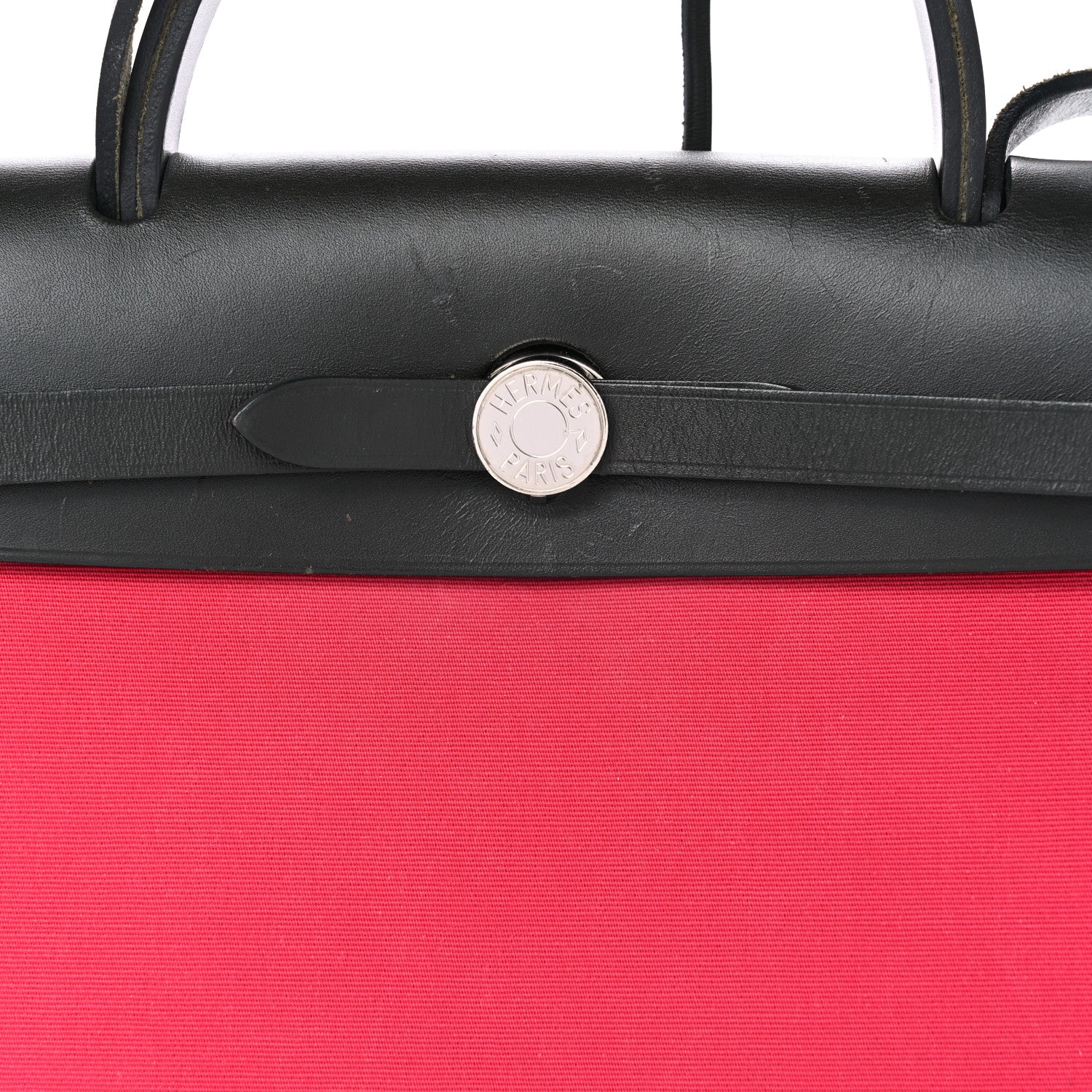 Hermes Vache Hunter Toile Herbag Zip 31 PM Rose Extreme Black 9 of 14
