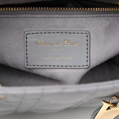 Christian Dior Lambskin Cannage Small My ABCDior Lady Dior Grey 6 of 10