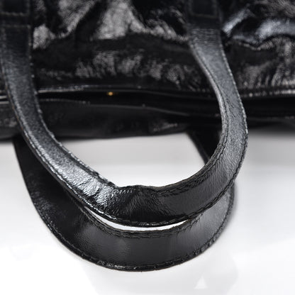 Saint Laurent Textured Patent Large Y-Mail Tote Black 8 of 13