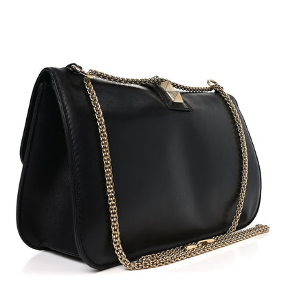 Valentino Garavani Vitello Large Glam Lock Rockstud Flap Black 3 of 9