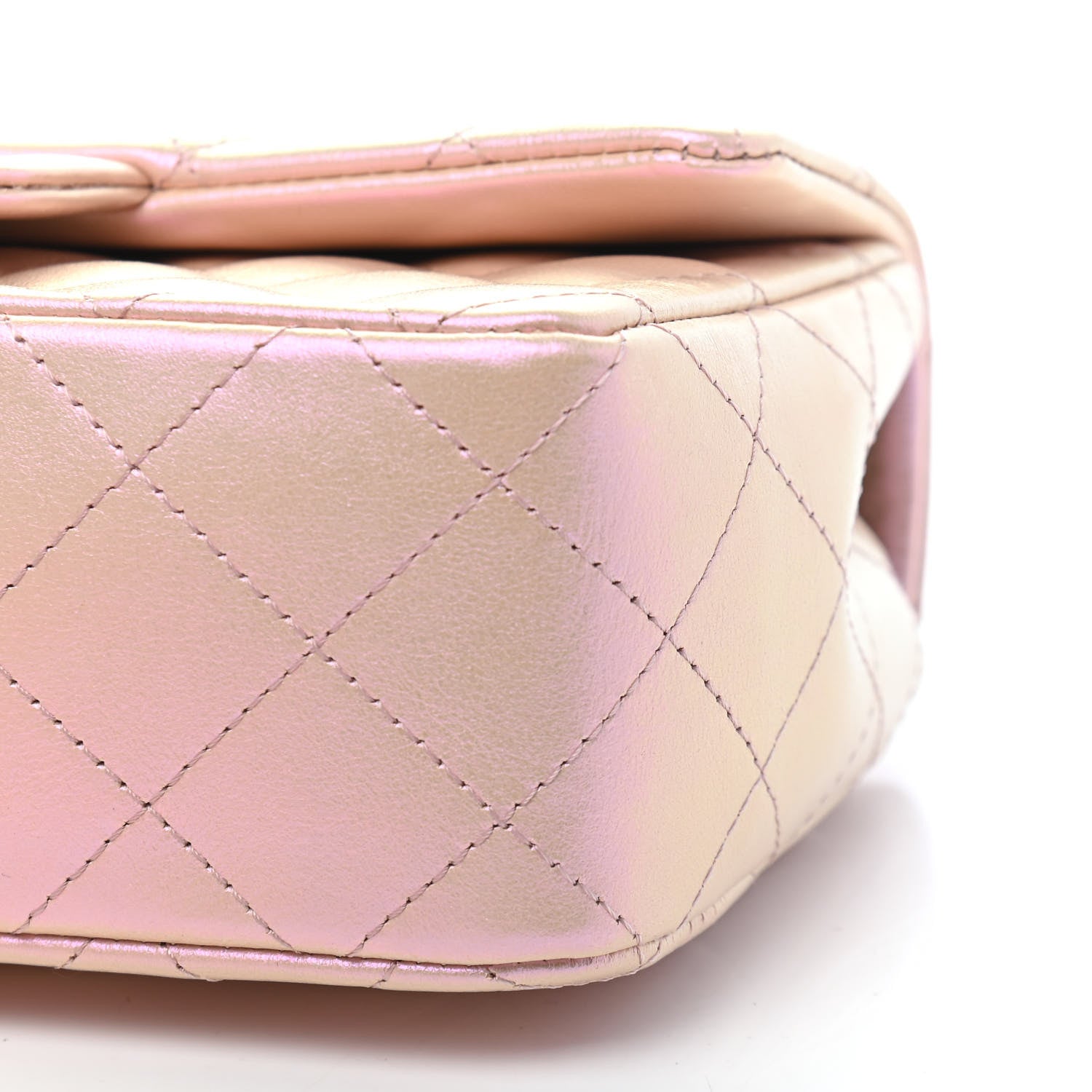Chanel Iridescent Calfskin Quilted Mini Rectangular Flap Pink 9 of 9