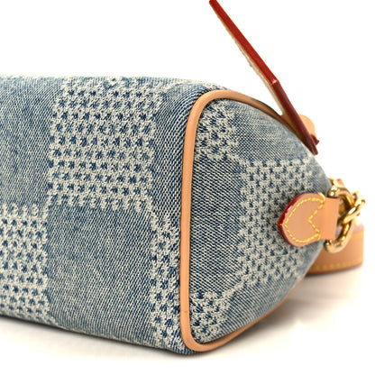 Louis Vuitton Damier Denim 3D Speedy Bandouliere 18 Bleu 9 of 9