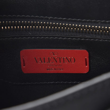 Valentino Garavani Vitello Large Rockstud Halfmoon Saddle Bag Black 6 of 6