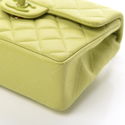 Chanel Lambskin Quilted Mini Square Flap Green 11 of 16