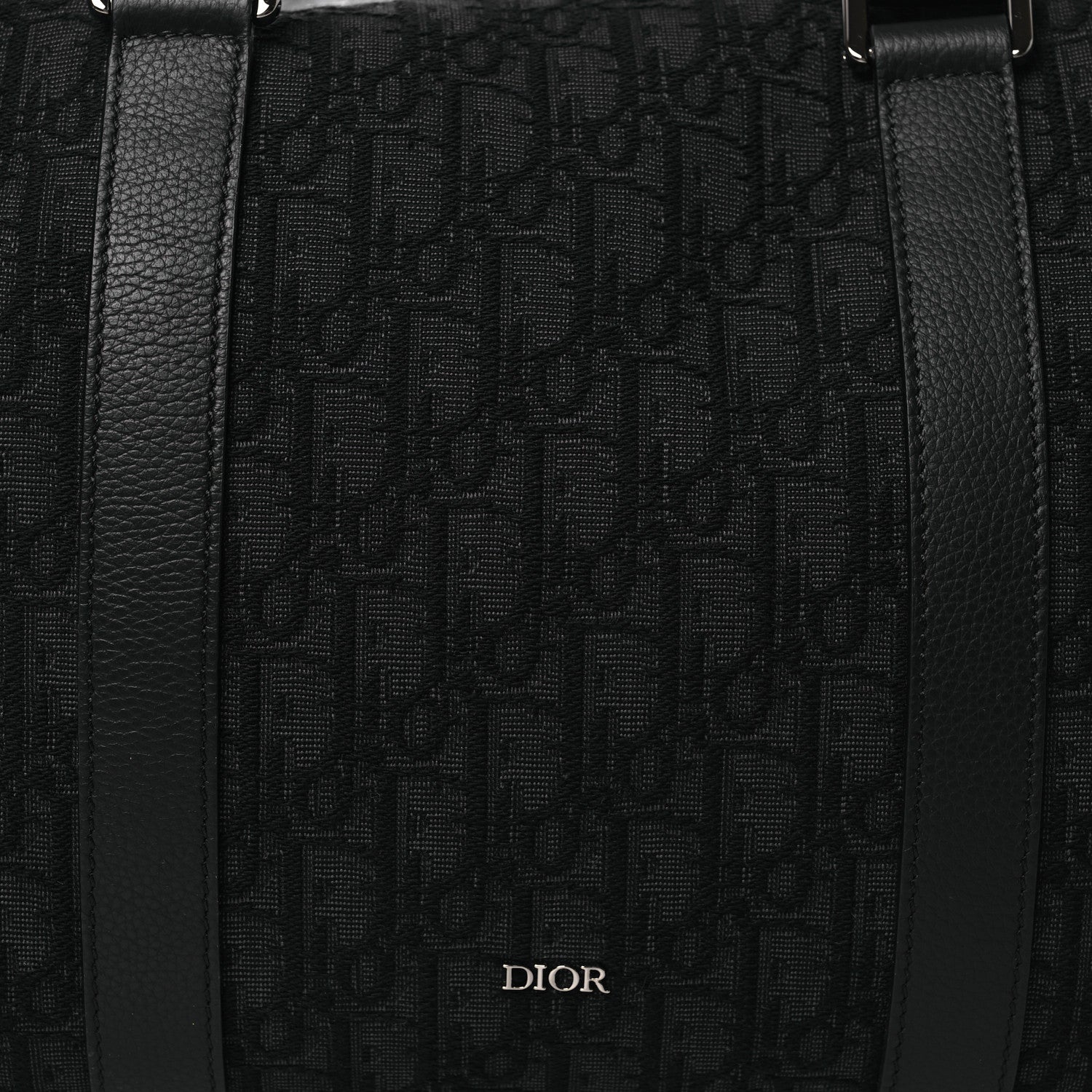 Christian Dior Oblique Jacquard Grained Calfskin Lingot 50 Black 15 of 19