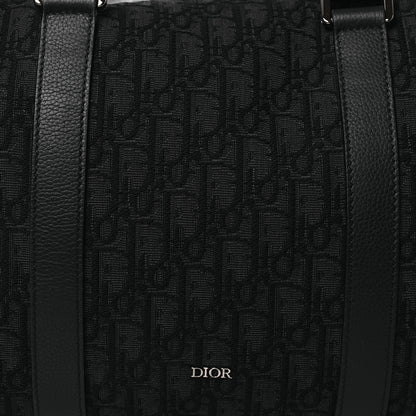 Christian Dior Oblique Jacquard Grained Calfskin Lingot 50 Black 15 of 19