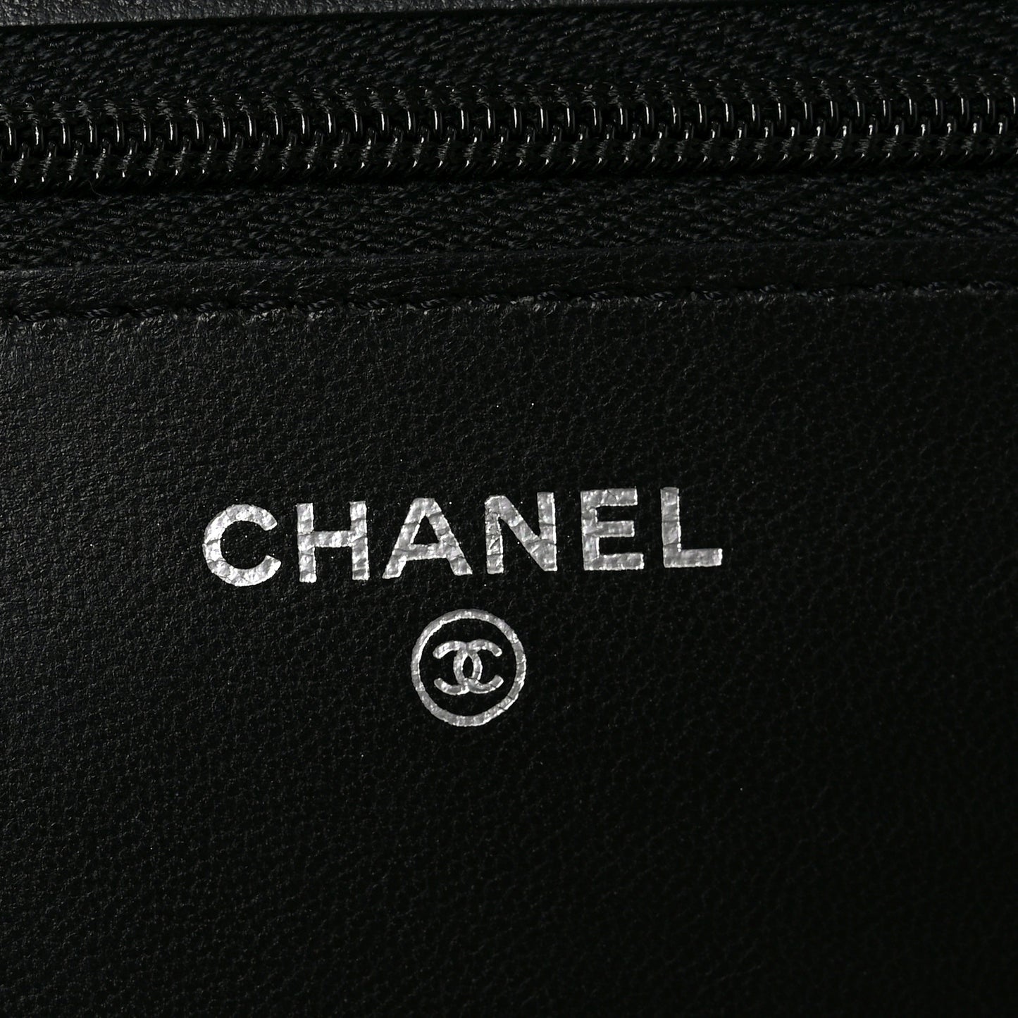 Lambskin Quilted Wallet On Chain WOC Black