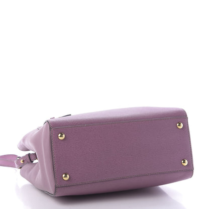 Fendi Vitello Elite Flamingo Petite 2Jours Tote Lilla Glicine 5 of 10