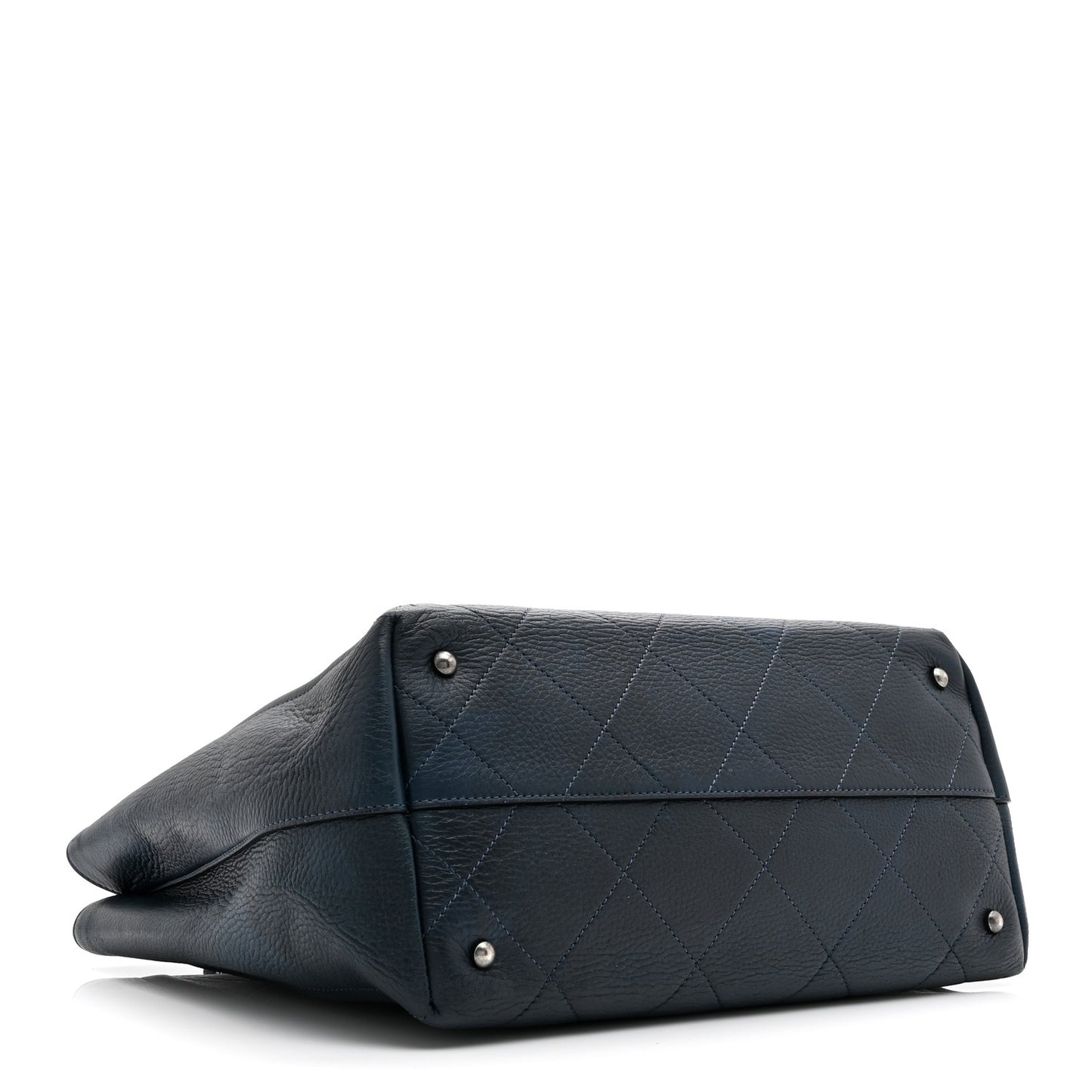 Deerskin Stitched Medium CC Shopping Tote Navy