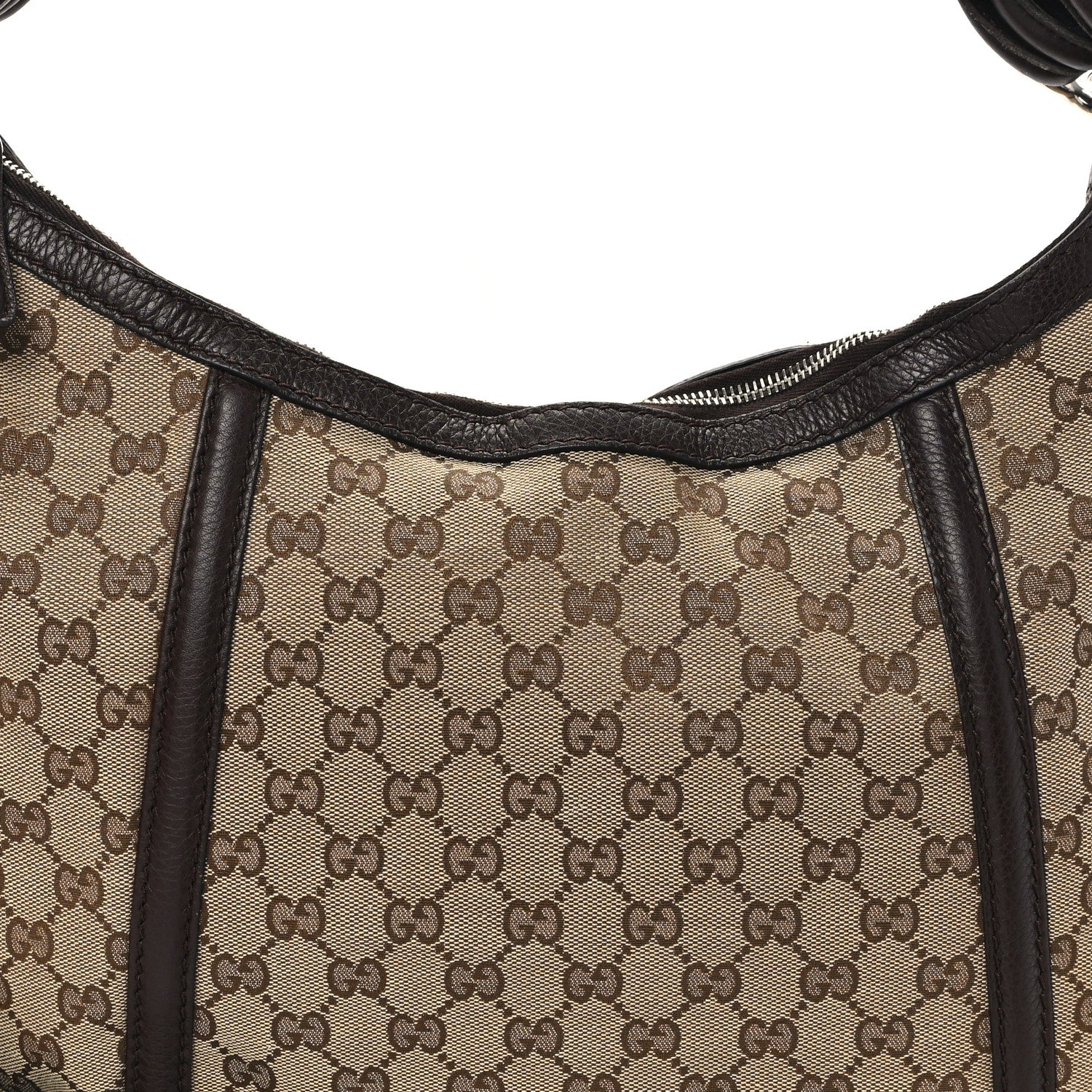 Gucci Monogram Medium Techno Horsebit Hobo Brown 8 of 10