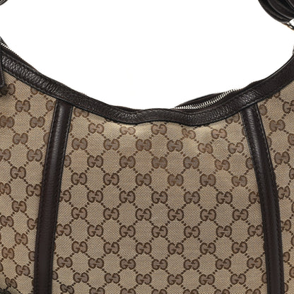 Gucci Monogram Medium Techno Horsebit Hobo Brown 8 of 10