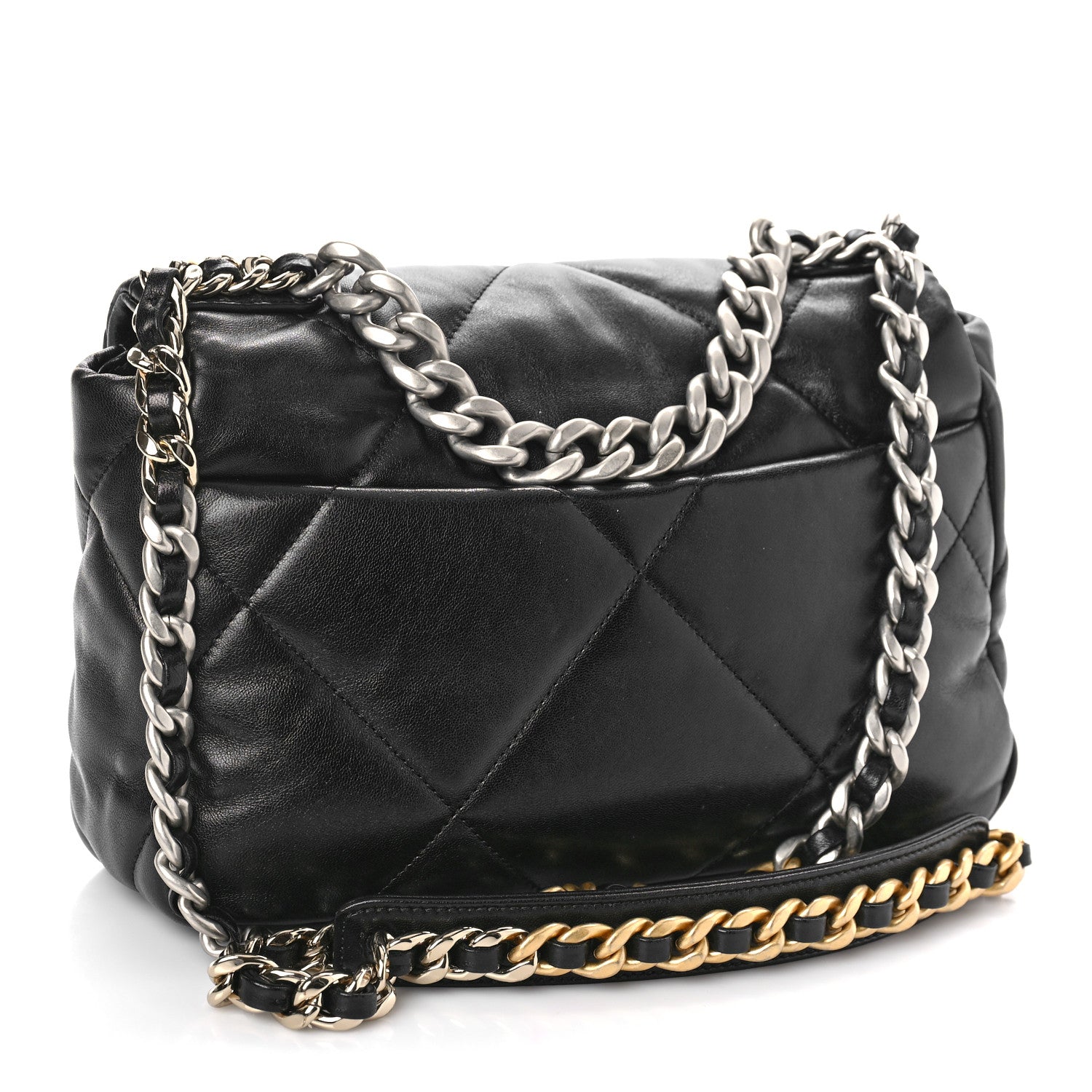 Chanel Lambskin Quilted Medium Chanel 19 Flap Black 3 of 9
